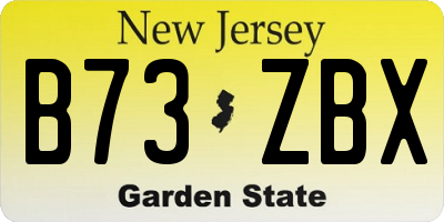 NJ license plate B73ZBX