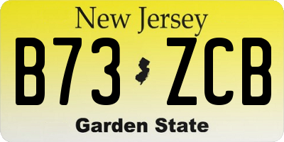 NJ license plate B73ZCB