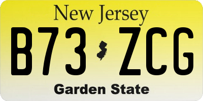 NJ license plate B73ZCG