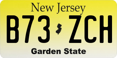 NJ license plate B73ZCH
