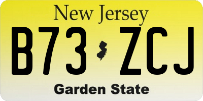 NJ license plate B73ZCJ