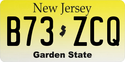 NJ license plate B73ZCQ