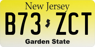 NJ license plate B73ZCT