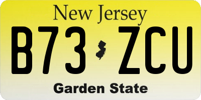 NJ license plate B73ZCU