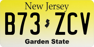 NJ license plate B73ZCV