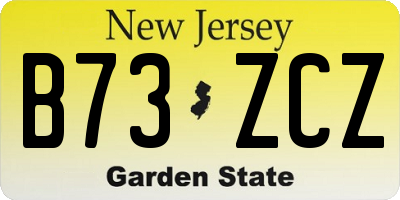 NJ license plate B73ZCZ