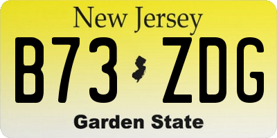 NJ license plate B73ZDG