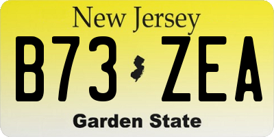 NJ license plate B73ZEA