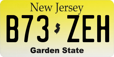 NJ license plate B73ZEH