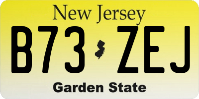 NJ license plate B73ZEJ