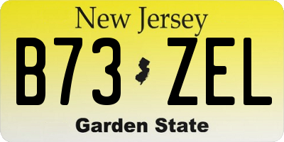NJ license plate B73ZEL