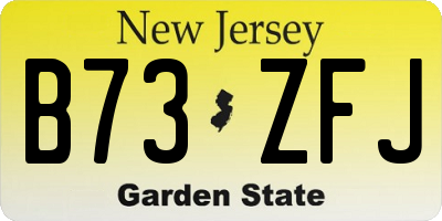 NJ license plate B73ZFJ