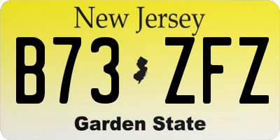 NJ license plate B73ZFZ