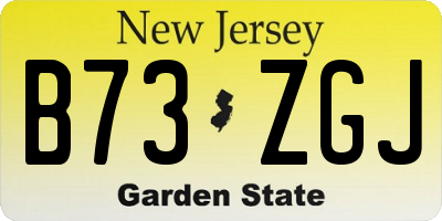 NJ license plate B73ZGJ