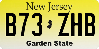 NJ license plate B73ZHB