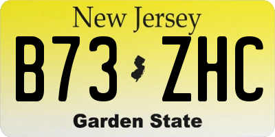 NJ license plate B73ZHC