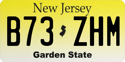 NJ license plate B73ZHM
