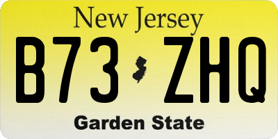 NJ license plate B73ZHQ