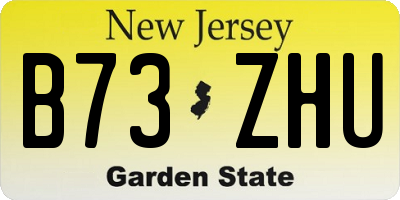 NJ license plate B73ZHU