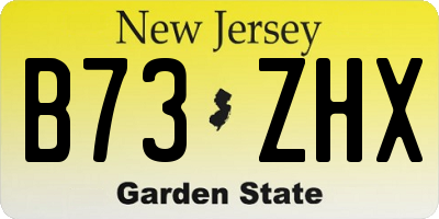 NJ license plate B73ZHX