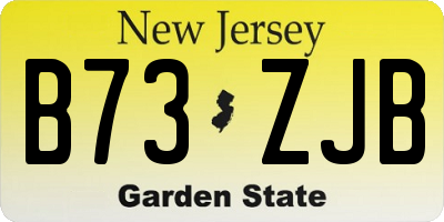 NJ license plate B73ZJB