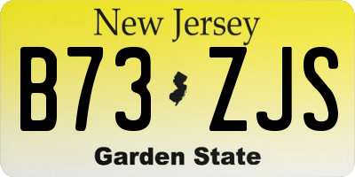 NJ license plate B73ZJS