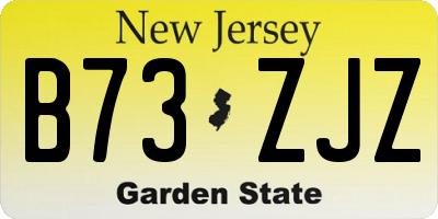 NJ license plate B73ZJZ