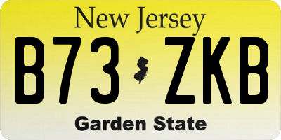 NJ license plate B73ZKB