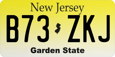 NJ license plate B73ZKJ