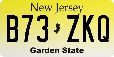 NJ license plate B73ZKQ