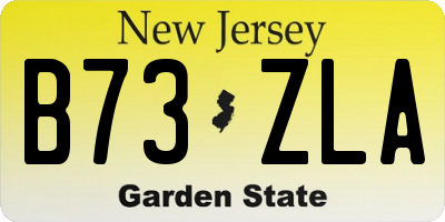 NJ license plate B73ZLA