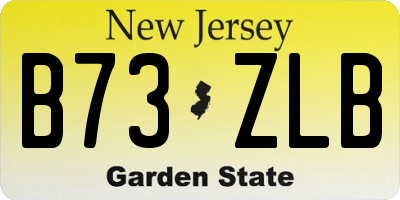 NJ license plate B73ZLB