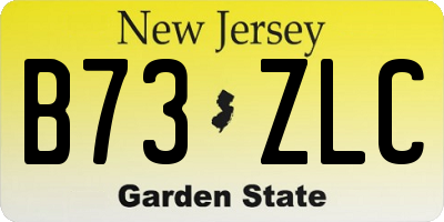 NJ license plate B73ZLC