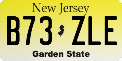 NJ license plate B73ZLE