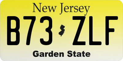 NJ license plate B73ZLF