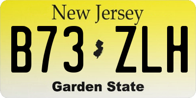 NJ license plate B73ZLH
