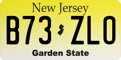 NJ license plate B73ZLO