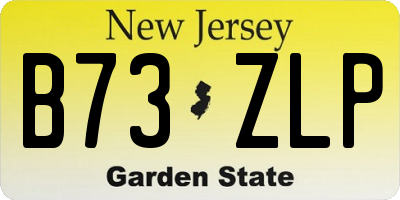 NJ license plate B73ZLP