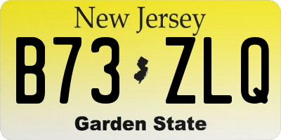 NJ license plate B73ZLQ