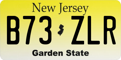 NJ license plate B73ZLR