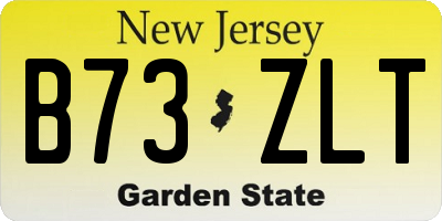 NJ license plate B73ZLT
