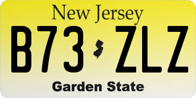 NJ license plate B73ZLZ