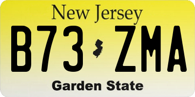 NJ license plate B73ZMA