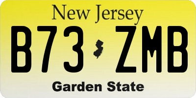 NJ license plate B73ZMB