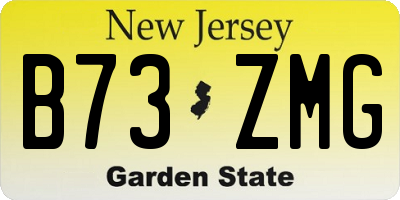 NJ license plate B73ZMG