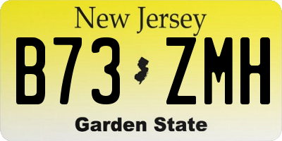 NJ license plate B73ZMH