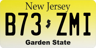 NJ license plate B73ZMI