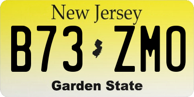 NJ license plate B73ZMO