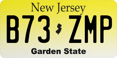 NJ license plate B73ZMP