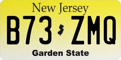 NJ license plate B73ZMQ